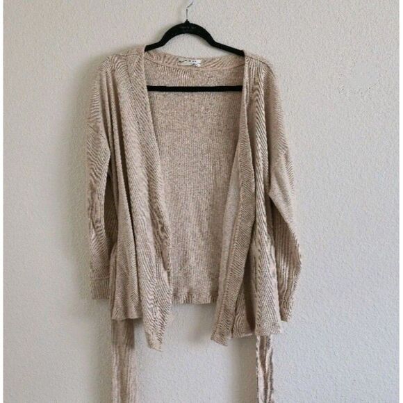 By Anthropologie Wrap Tie Cardigan Sweater Womens Small Oversized Slouchy - Picture 1 of 8